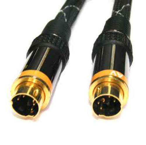 S-Video Metal Plug to Plug with Protective Sleeve 1.8m